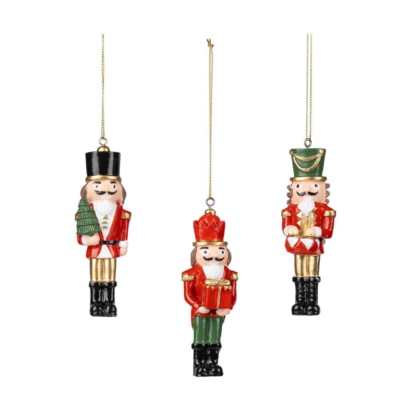 Painted Resin Nutcracker Ornament